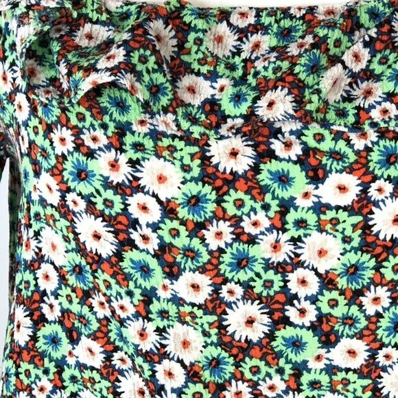 Zara Womens Top Size Medium Floral Print Shoulder Straps Elastic At Waist - Picture 3 of 10